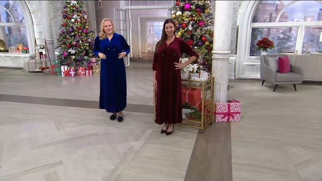 Joan Rivers Zip Front Velour Lounger with Hood on QVC смотреть онлайн