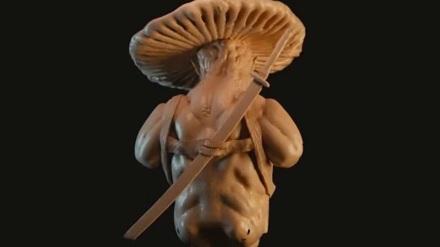 Zbrush Sculpt Personal Sketch | Mushmurai Clay Render смотреть онлайн