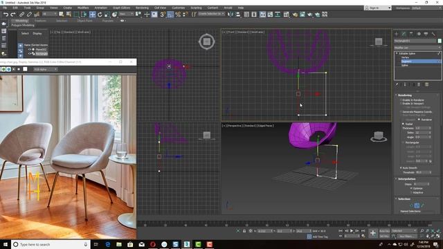Training modelling 3ds max - 3ds max - Upholstered Dining Chair 10M смотреть онлайн
