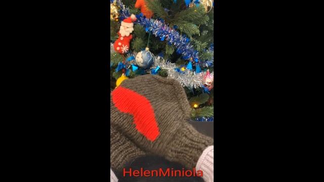 Варежка для влюбленных из альпаки и мериноса в 2 нити