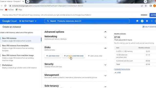 How to Attach/add Persistent Disk(PD) to VM instance in #GCP смотреть онлайн