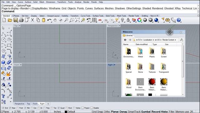 Rhino Visual Tips 5.0: Chapter 18: Render: Libraries