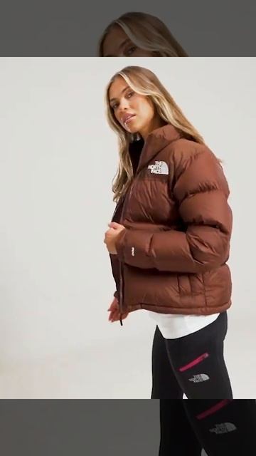 THE NORTH FACE Shiny Nuptse 1996 Padded Jacket Brown Women | JD Sports смотреть онлайн