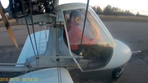 Авиатика 890-582 , облет, посадка с выкл. дв-лем