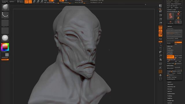 Character Design Zbrush to Photoshop - Part 1 смотреть онлайн