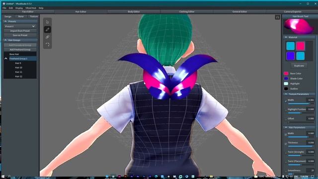 How to make vroid moving wings using hair brush tool . смотреть онлайн