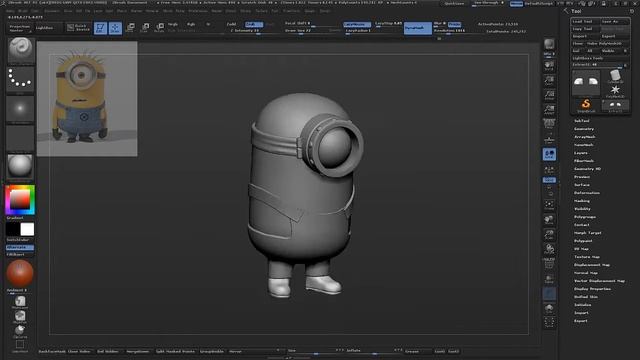 Minion ZBrush Speed Sculpt & 3D Print смотреть онлайн