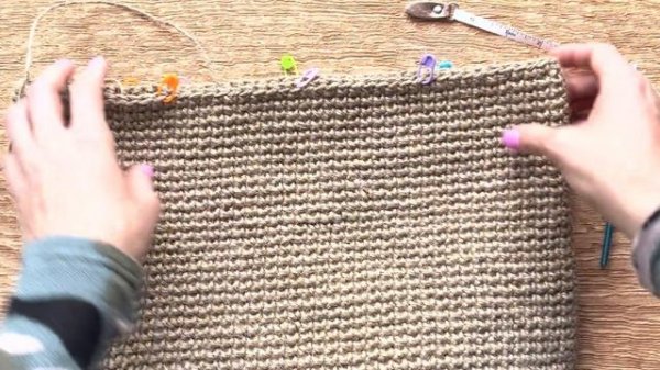 МК по сумке из джута. II часть