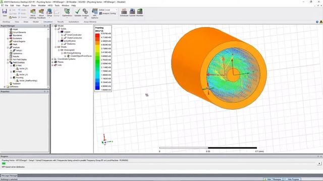 Poyting Vectors - Ansys - HFSS Simulation смотреть онлайн