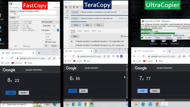Speed Race : Fast Copy Vs Tera Copy Vs UltraCopier смотреть онлайн