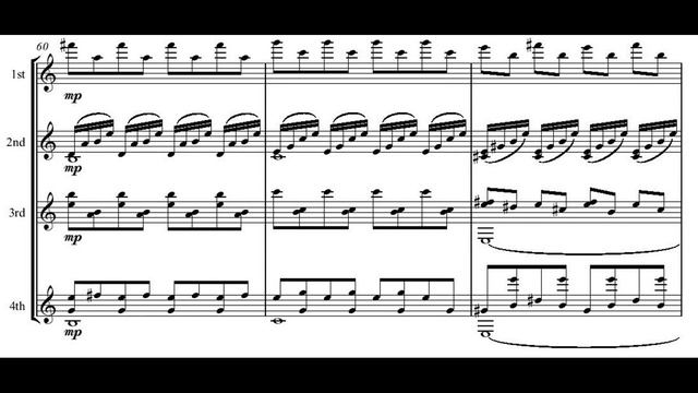Lukáš Sommer - Chicago Steps for Guitar Quartet [Score-Video] смотреть онлайн