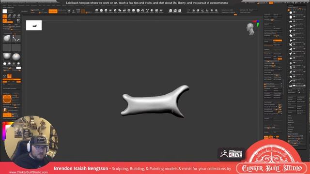 Sculpting for 3D Printing - Brendon Isaiah Bengtson - ClinkerBuiltStudio - ZBrush 2022 смотреть онлайн