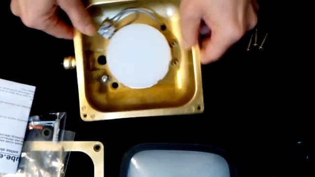 Square Light. Wall Light Recessed Or Surface. Made Of Brass ART BR4622 Brass, By Techtube.eu