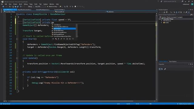 How to make Missile Command in Unity - 08 - Missile Collisions with Cities смотреть онлайн