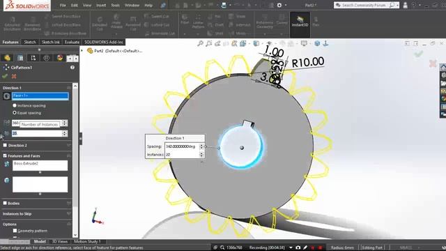 SolidWorks 2019 เบื้องต้น ภาษาไทย - งาน 3 มิติ เบื้องต้น #SLD19 15 Gear смотреть онлайн