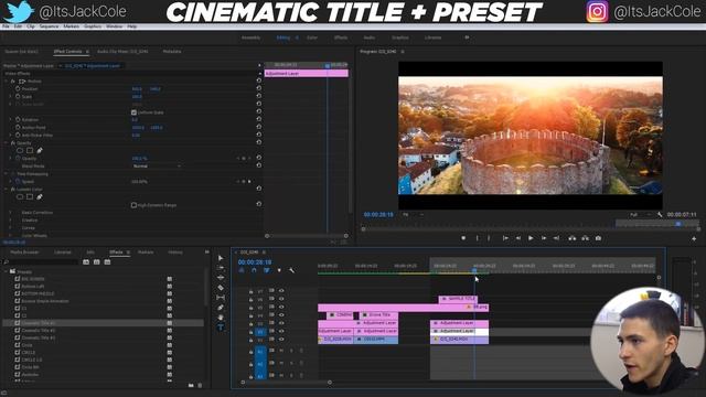 How to Create a Cinematic Title Animation + FREE Presets | Premiere Pro Tutorial смотреть онлайн
