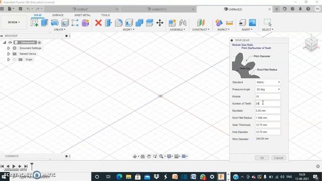 Fusion 360 | simplest method of creating gear in fusion 360 | Add-Ins| #fusion360 #3DModeling смотреть онлайн