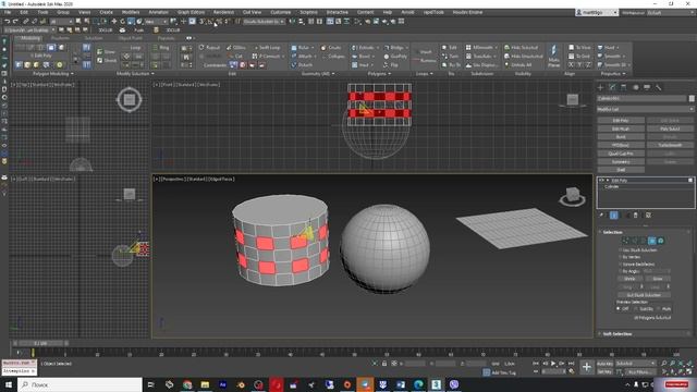 Как выделить полигоны через один, через два, 2 через два в 3D Max смотреть онлайн
