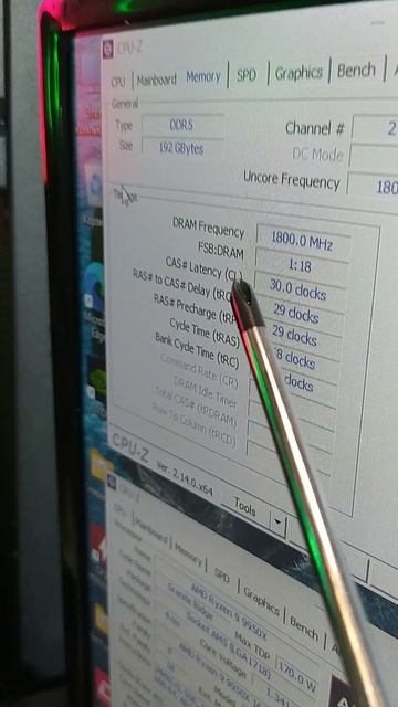 Реальная частота памяти 192Gb для AMD Ryzen 9 9950X? 4*48Gb 4x2R на AM5 работают на частоте 3600Mhz! смотреть онлайн