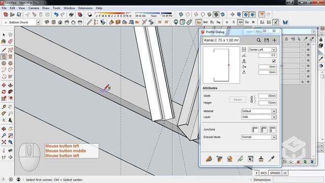 Rangka Atap Baja Ringan SketchUp 2018 смотреть онлайн