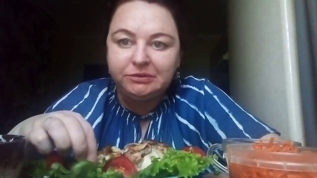 #mukbang #asmr #еда #курица #салат