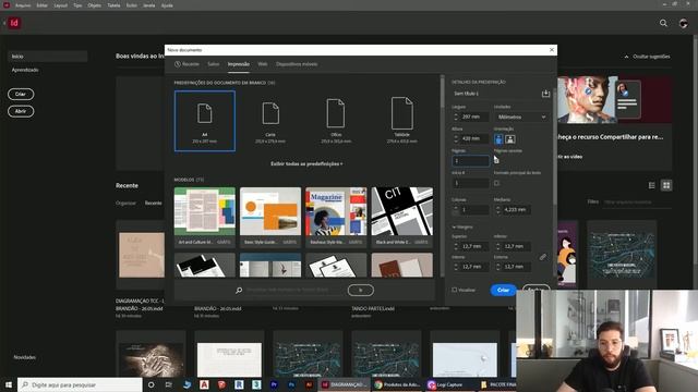 CRIANDO MEU ARQUIVO NO INDESIGN PARA DIAGRAMAÇÃO DO MEU TCC NOTA 10 DE ARQUITETURA I VITOR CLAUDINO смотреть онлайн
