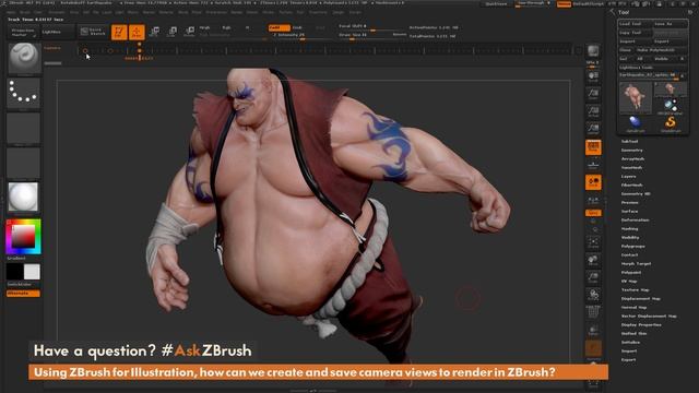 #AskZBrush: "For Illustration, how can we create and save camera views to render in ZBrush?" смотреть онлайн