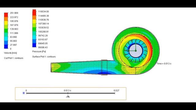 Solidworks Flow Simulation Blower Animation смотреть онлайн