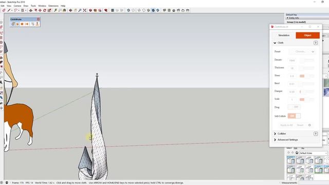 SIMULATING WIND in Clothworks for SketchUp смотреть онлайн