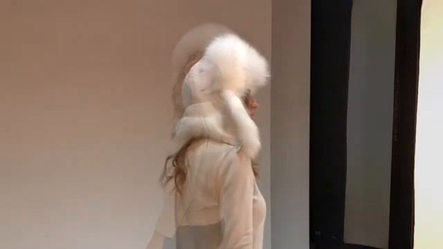 Ушанка премиум с белой кожей Полярный песец от Animal-hoods.ru смотреть онлайн