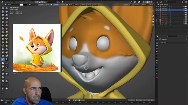 Corgi 3D cartoon character смотреть онлайн