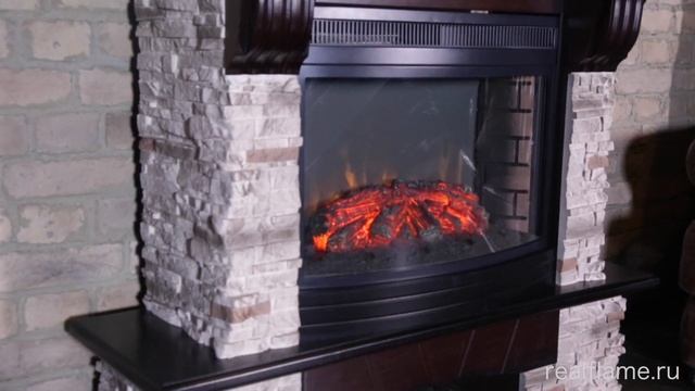 Электрокамин Rockland с очагом FireField 25 | Электрокамины Realflame