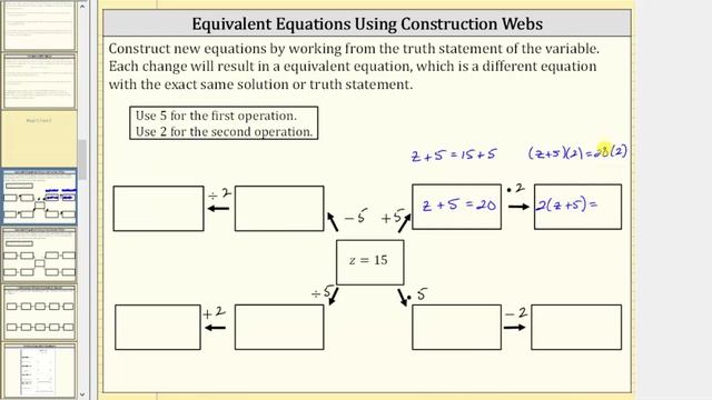 Create Equivalent Equations Using Construction Web I (Two Step) смотреть онлайн