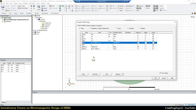Creation of 2D model of SRM in ANSYS Maxwell FEA software (Part 4) смотреть онлайн