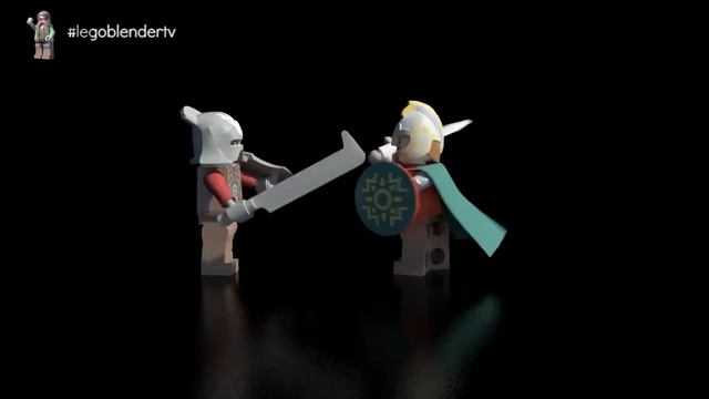 Fight Blender animation test - Lego: Uruk-hai vs Rohan soldier смотреть онлайн