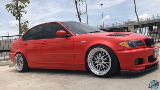 BMW E46สีแดงพร้อมล้อคู่ใจ BBS LM смотреть онлайн
