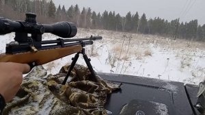 В022 на 100м. зимний отстрел.
