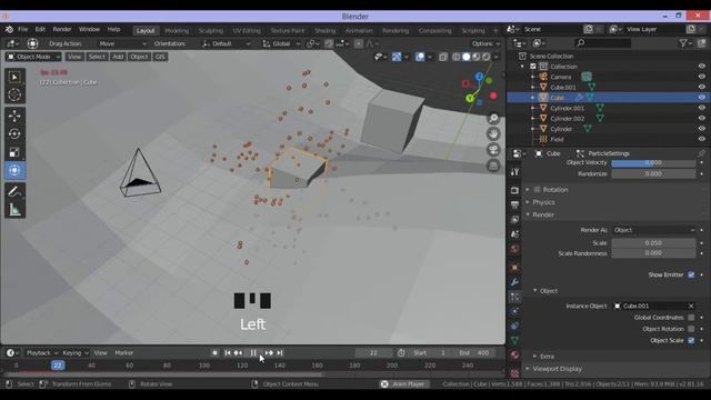 Flag simulation in Blender-Cloth physics-Particles in Blender-Image texture in Blender-Field forces смотреть онлайн