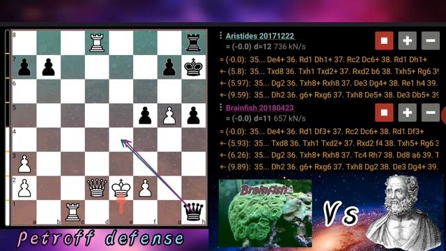 Brainfish vs Aristides (Strong chess engines for android) смотреть онлайн