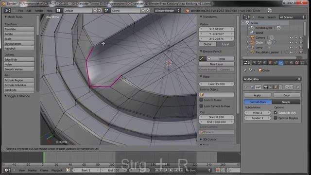Blender 3D-Charakterworkshop Teil 1 | #29 - Base Mesh Zubehör смотреть онлайн