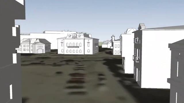 Town center flythrough (Google SketchUp 3D modelling) смотреть онлайн