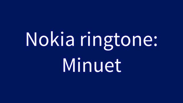 Nokia ringtone: Minuet смотреть онлайн