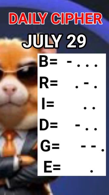 29 July Hamster Kombat Daily cipher code#hamsterkombat#shorts смотреть онлайн