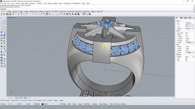 Rhino Project- Part 5 of 7 Create Signet Ring with only Rhino Commands ( Text Engrave) смотреть онлайн