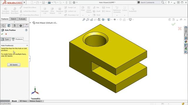 Hole Wizard in SOLIDWORKS 2016 смотреть онлайн