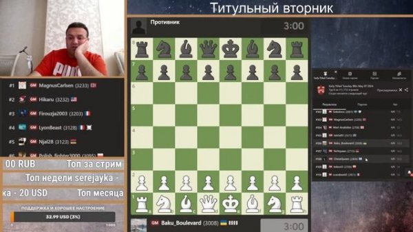 Титульный вторник chess.com | Рауф Мамедов