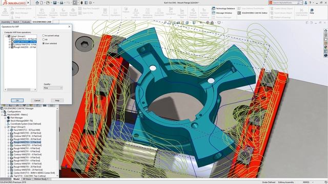 CAM High Speed Machining - SOLIDWORKS 2019 смотреть онлайн
