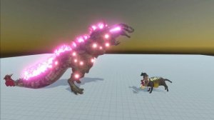 BURNING GODZILLASAURUS VS ALL UNITS EPIC BATTLES - ANIMAL REVOLT BATTLE SIMULATORS