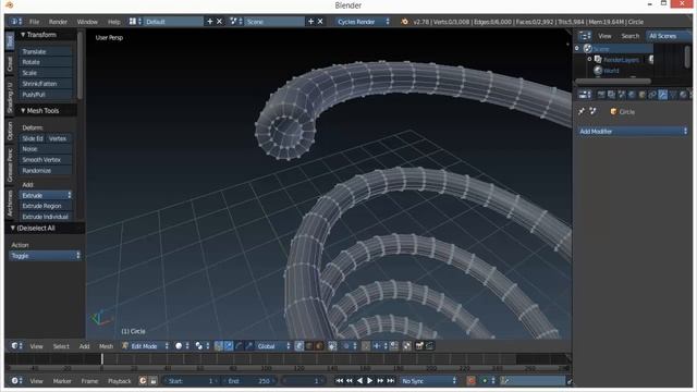 How to make a spring [Blender Tutorial] смотреть онлайн