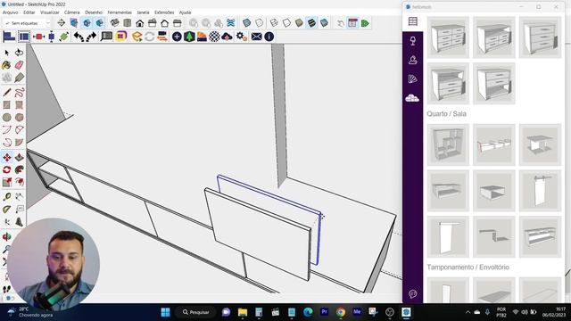 Projetando uma sala no Sketchup com o Hellomob смотреть онлайн